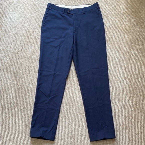 Suitsupply Checkered Plaid Navy Blue Slacks Dress Pant Trousers Size 36 - Picture 1 of 9